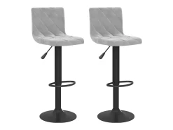 Bancos de bar 2 pcs veludo cinzento-claro PT188659