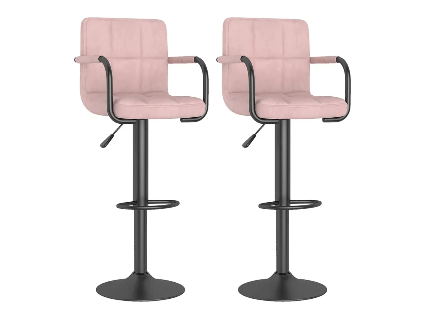 Bancos de bar 2 pcs veludo rosa