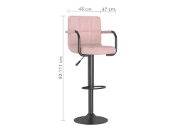 Bancos de bar 2 pcs veludo rosa