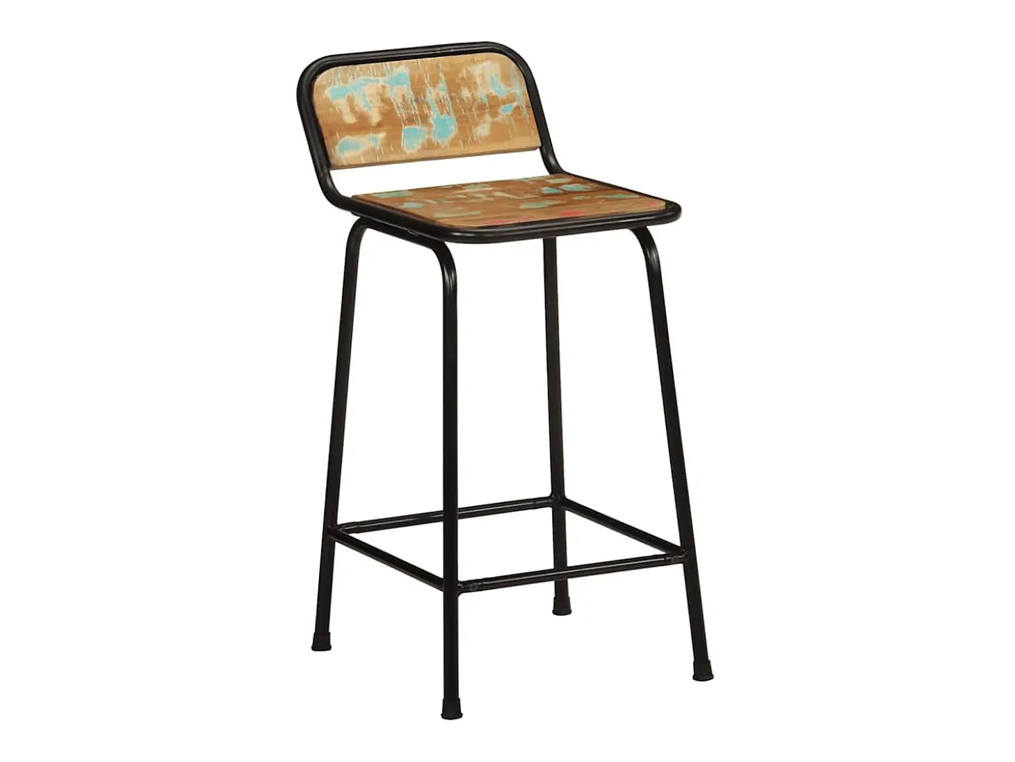 Bancos de bar 4 pcs 46x35,5x80 cm Madeira Maciça Recuperada