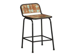 Bancos de bar 2 pcs 46x35,5x70 cm Madeira Maciça Recuperada