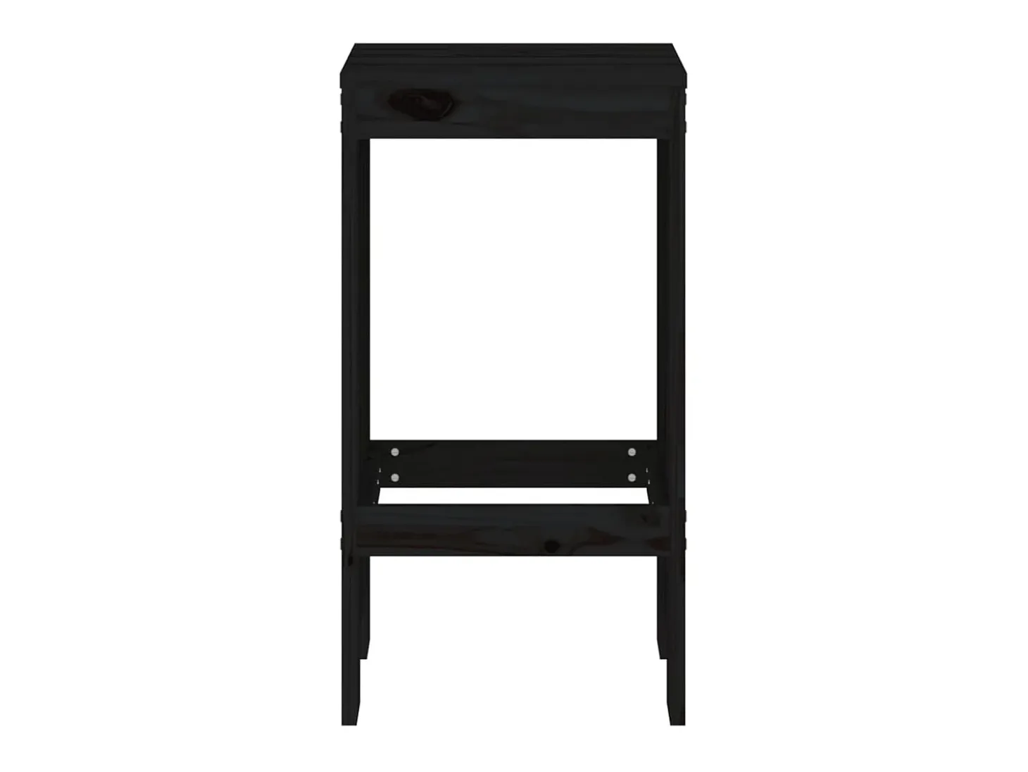Bancos de bar 2 pcs 40x36x75 cm madeira de pinho maciça preto PT187358