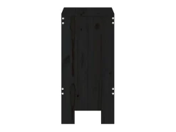 Bancos de bar 2 pcs 40x36x75 cm madeira de pinho maciça preto PT187358