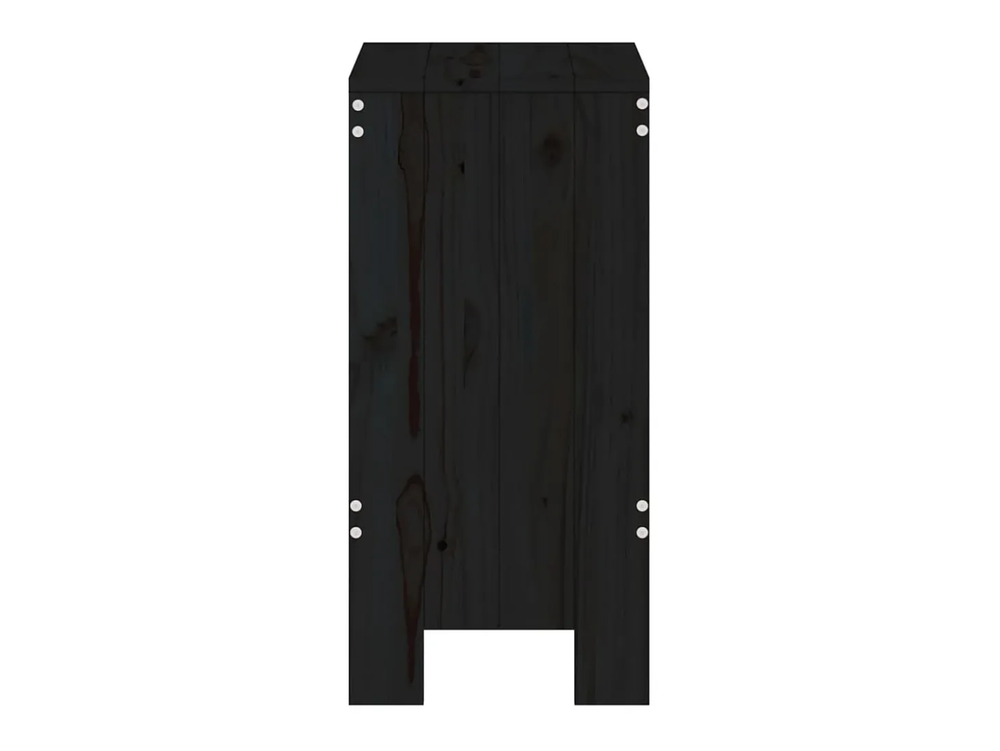 Bancos de bar 2 pcs 40x36x75 cm madeira de pinho maciça preto PT187358