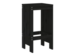 Bancos de bar 2 pcs 40x36x75 cm madeira de pinho maciça preto PT187358