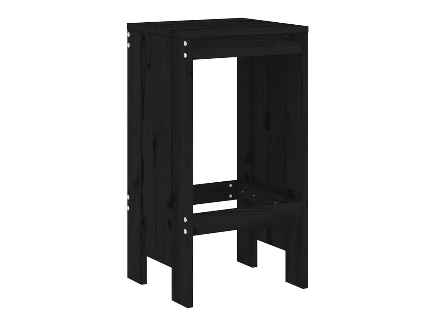 Bancos de bar 2 pcs 40x36x75 cm madeira de pinho maciça preto PT187358