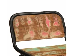 Bancos de bar 2 pcs 46x35,5x80 cm Madeira Maciça Recuperada