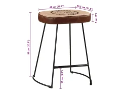 Bancos de bar 2 pcs 40x29,5x53 cm castanho-escuro