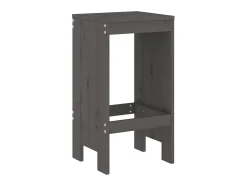 Bancos de bar 2 pcs 40x36x75 cm madeira de pinho maciça cinza PT434452