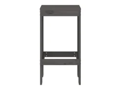 Bancos de bar 2 pcs 40x36x75 cm madeira de pinho maciça cinza PT434452