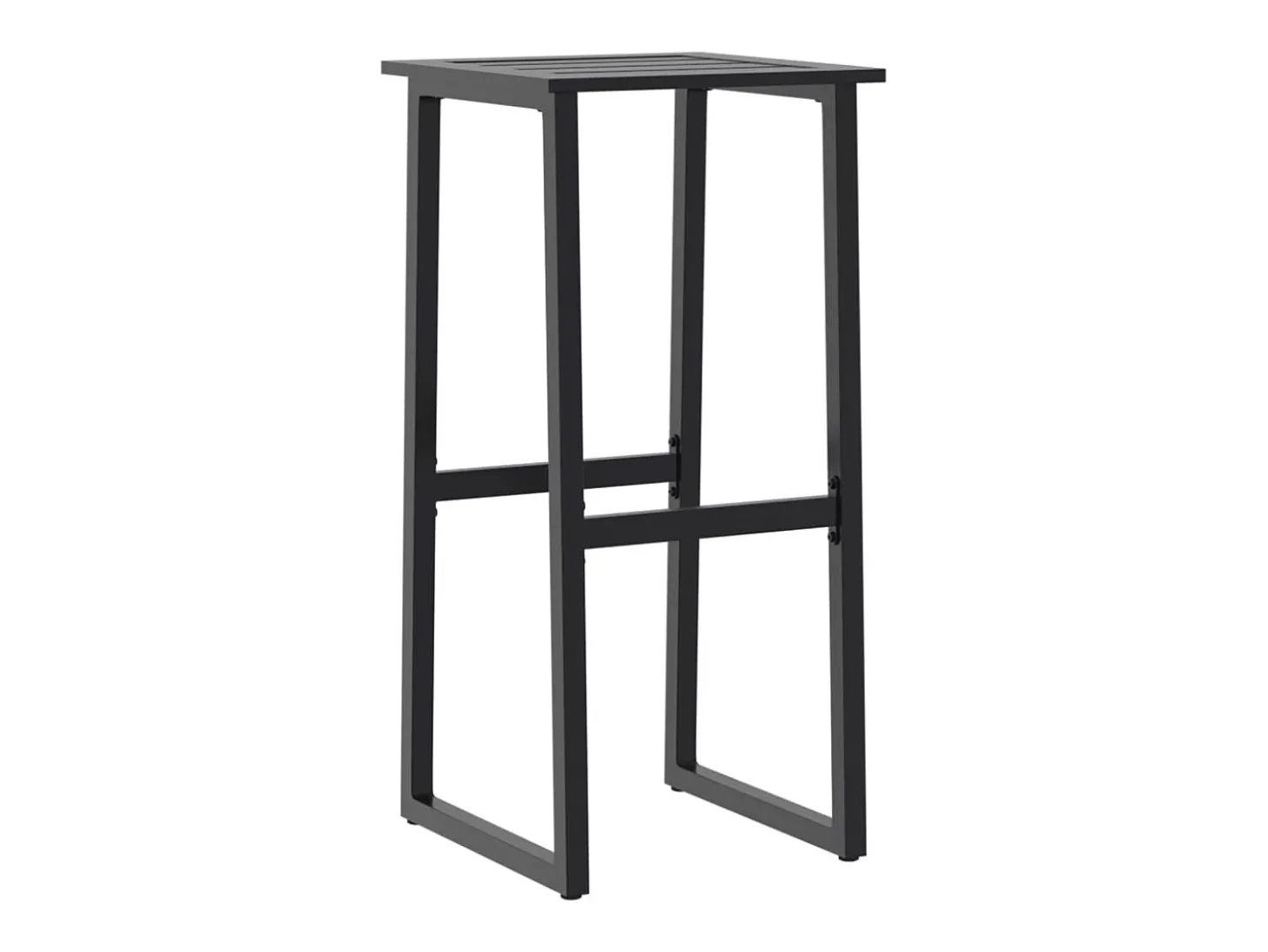Bancos de bar 4 pcs 38x38x80 cm aço revestido a pó preto PT297173