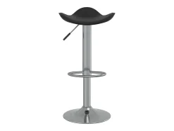 Bancos de bar aço cromado e couro artificial preto PT614249