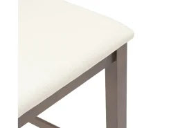 Bancos de bar com almofadões 2pcs madeira de seringueira maciça