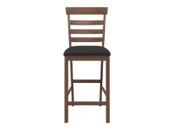 Bancos de bar com almofadões 2pcs madeira de seringueira maciça