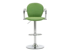 Bancos de bar com apoios de braços 2 pcs couro artificial verde
