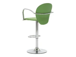 Bancos de bar com apoios de braços 2 pcs couro artificial verde