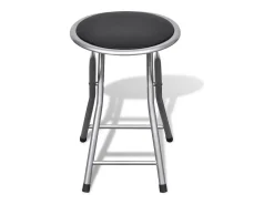 Bancos de bar dobráveis 4 pcs couro artificial PT476916