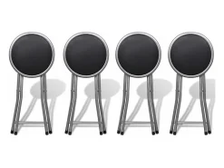 Bancos de bar dobráveis 4 pcs couro artificial PT476916