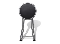 Bancos de bar dobráveis 4 pcs couro artificial PT476916