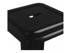 Bancos de bar empilháveis 2 pcs metal preto