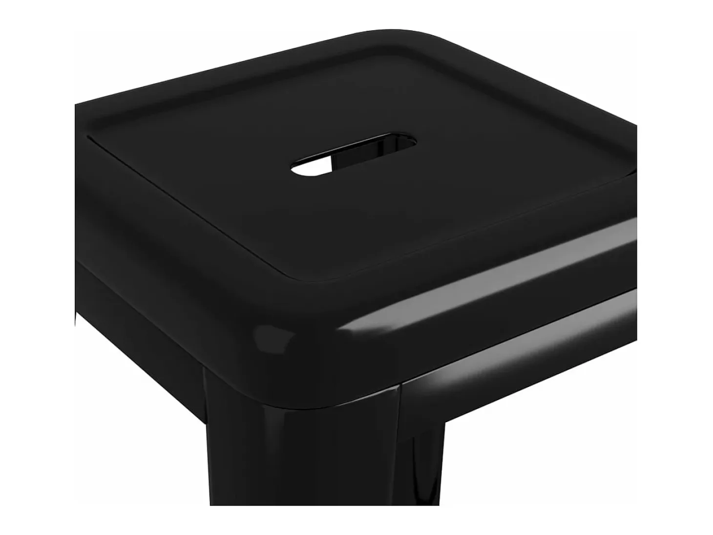 Bancos de bar empilháveis 2 pcs metal preto