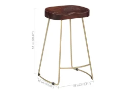 Bancos de bar Gavin 2 pcs madeira mangueira maciça