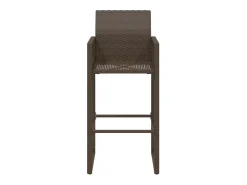 Bancos de bar para jardim 2 pcs vime PE castanho PT844854