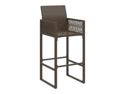 Bancos de bar para jardim 2 pcs vime PE castanho PT844854