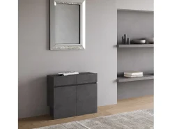 Bancos inferior e superiorextensíveis 26x72/300 cm Evolve Antracite Espatulado extensões internas