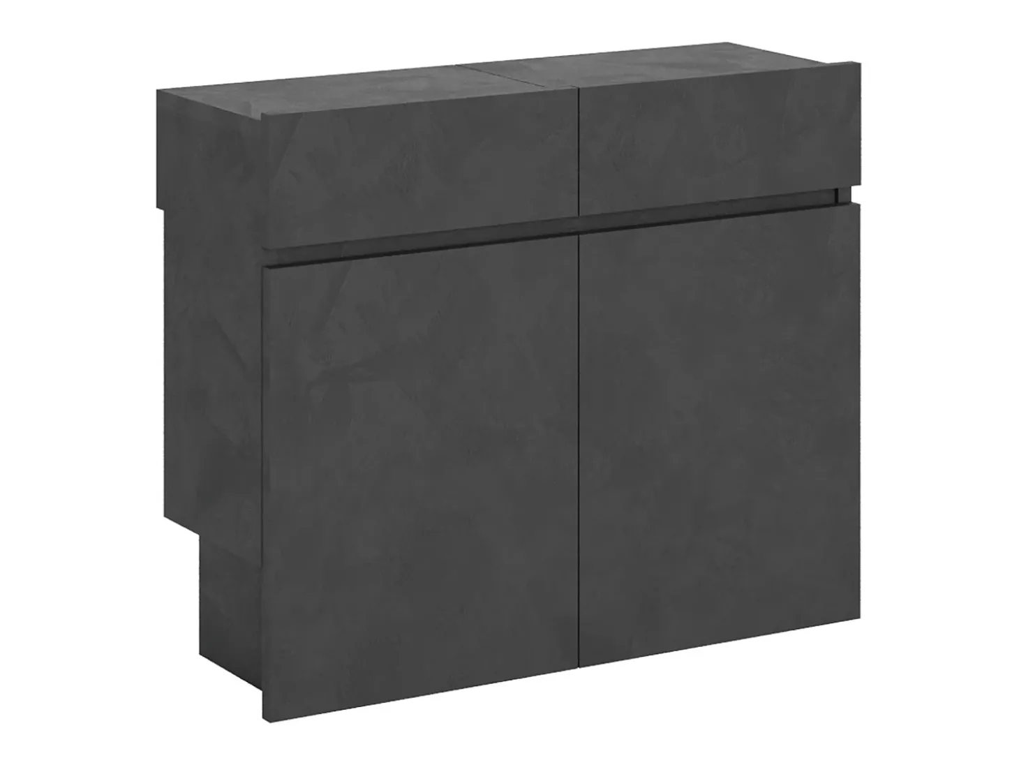 Bancos inferior e superiorextensíveis 26x72/300 cm Evolve Antracite Espatulado extensões internas