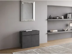 Bancos inferior e superiorextensíveis 26x72/300 cm Evolve Antracite Espatulado extensões internas