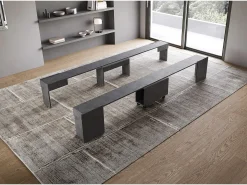 Bancos inferior e superiorextensíveis 26x72/300 cm Evolve Antracite Espatulado extensões internas