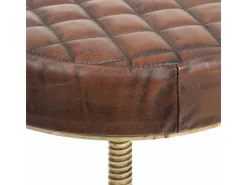 Banqueta de metal e couro