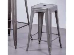 Banqueta empilhável de metal em aço (68cm) - Bistro - Metal
