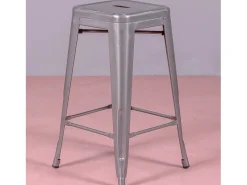 Banqueta empilhável de metal em aço (68cm) - Bistro - Metal