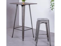Banqueta empilhável de metal em aço (68cm) - Bistro - Metal
