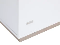 Bar com espaço para armazenamento - Branco e natural - ANOSKI