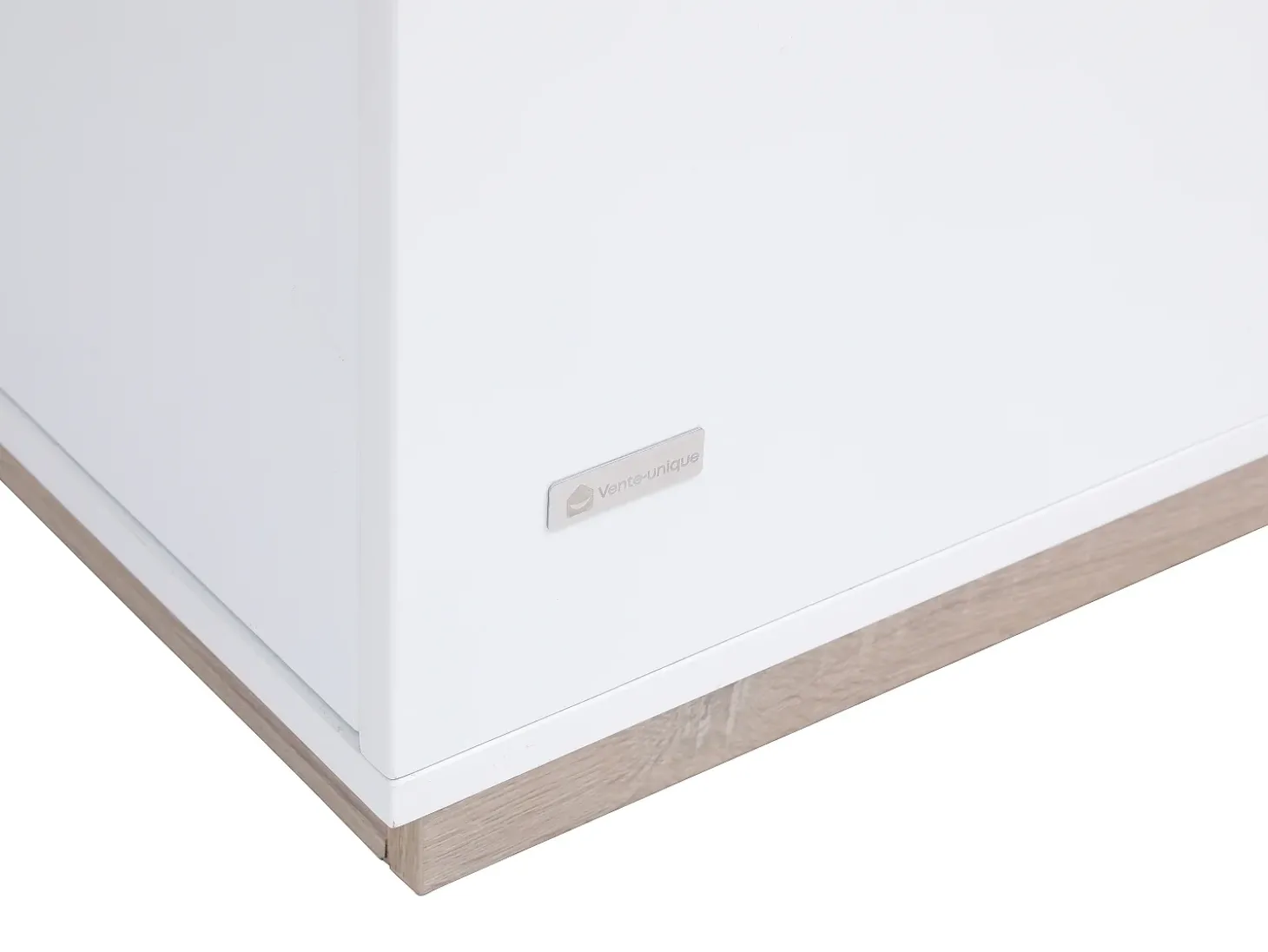 Bar com espaço para armazenamento - Branco e natural - ANOSKI