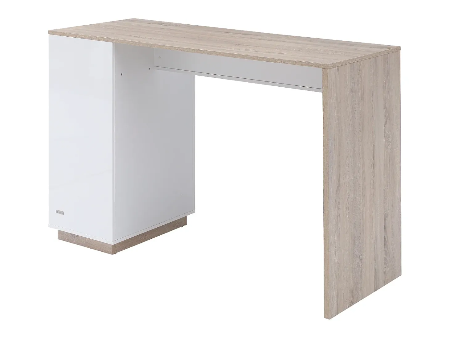 Bar com espaço para armazenamento - Branco e natural - ANOSKI