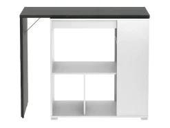 Bar giratório com espaço de armazenamento - Branco e antracite - SATURN