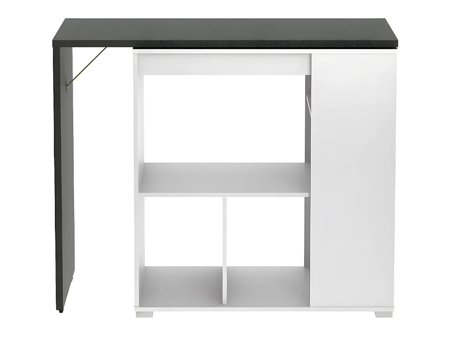 Bar giratório com espaço de armazenamento - Branco e antracite - SATURN