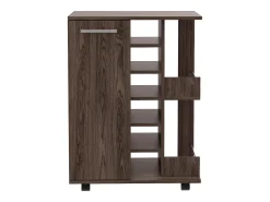 Bar Trolley, carrinho de bar, com suporte para garrafas e rodas