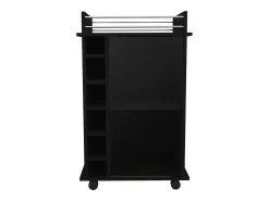 Bar Trolley Dukat, com rodas e porta de vidro