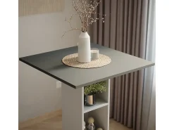 Bartisch antracite/branco 75x75x106 repose