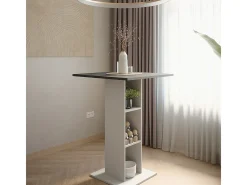 Bartisch antracite/branco 75x75x106 repose