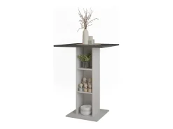 Bartisch antracite/branco 75x75x106 repose