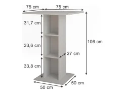 Bartisch branco 75x75x106 repose