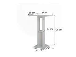 Bartisch branco 65x65x106 repose