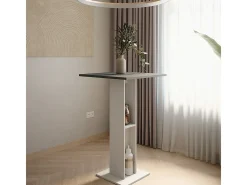 Bartisch branco/antracite 65x65x106 repose
