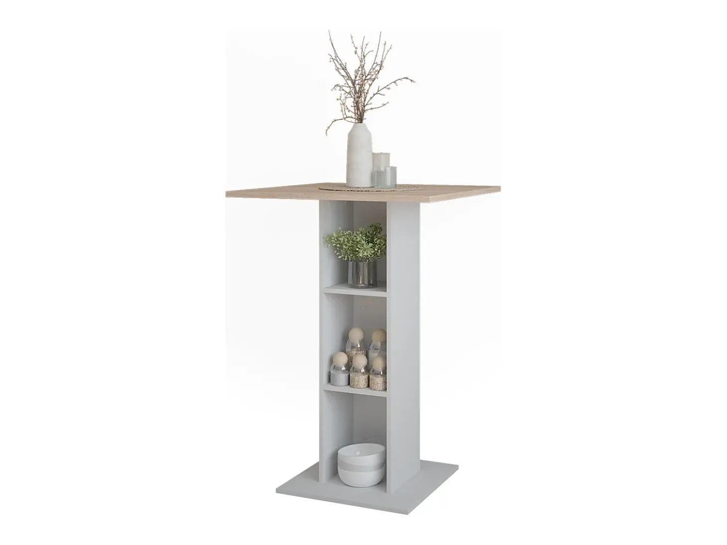 Bartisch branco/sonoma 75x75x106 repose